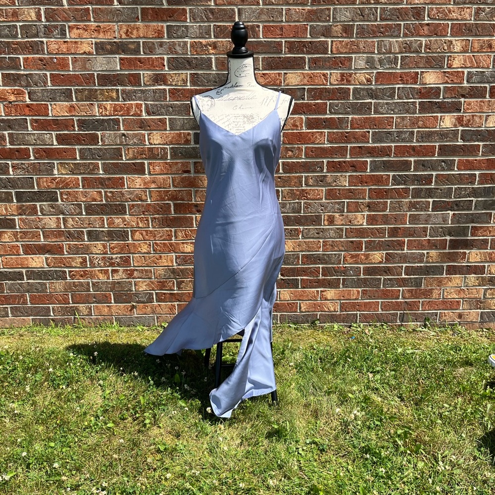 Scoop NYC Asymmetrical Dress in Light Blue